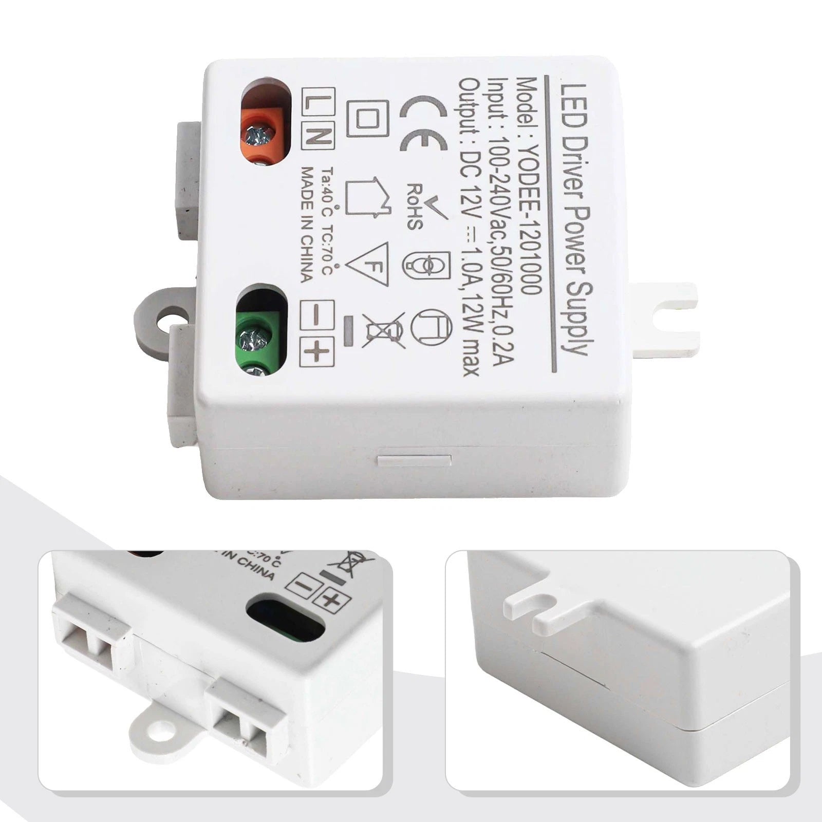 LED Driver Power Supply Screw Terminal Connection Compact Size 42x40mm