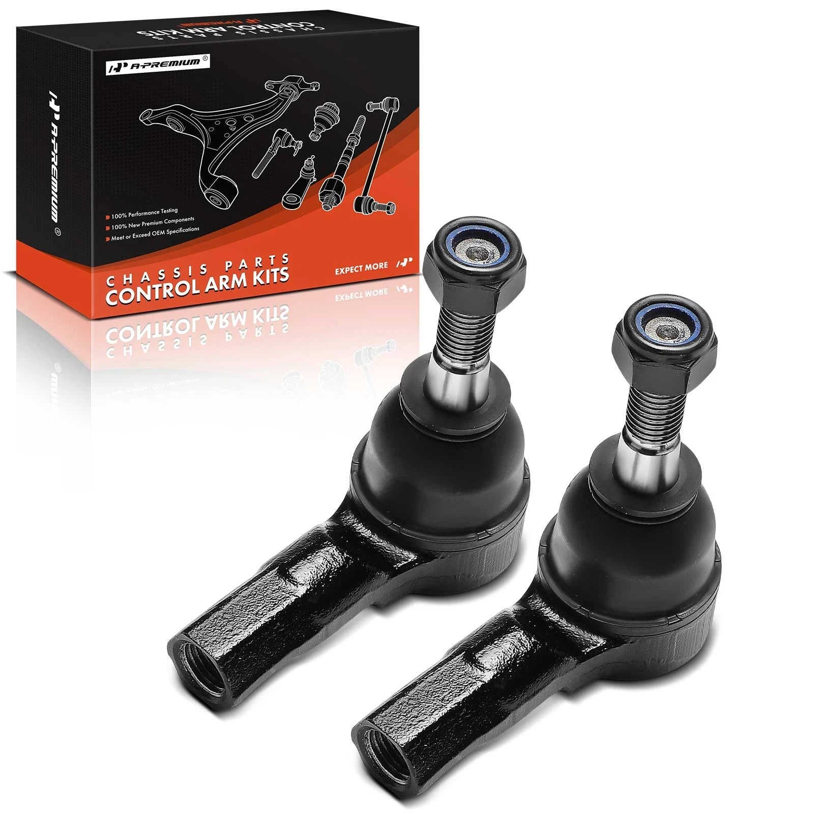 2X Front Outer Tie Rod Ends for Chevrolet Trax (2013–2022)