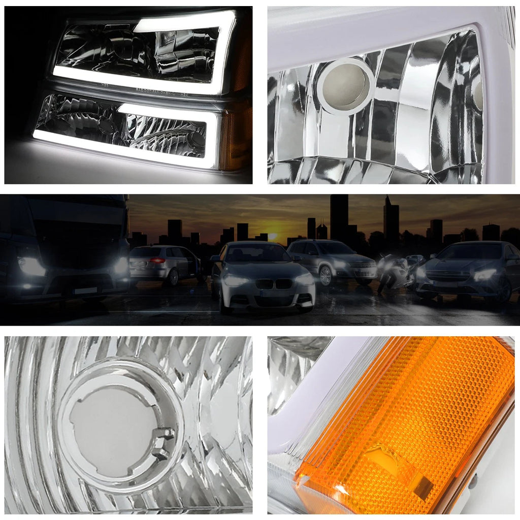 LED DRL Bumper Headlight/Lamp for Chevy Silverado/Avalanche (2003–2007)
