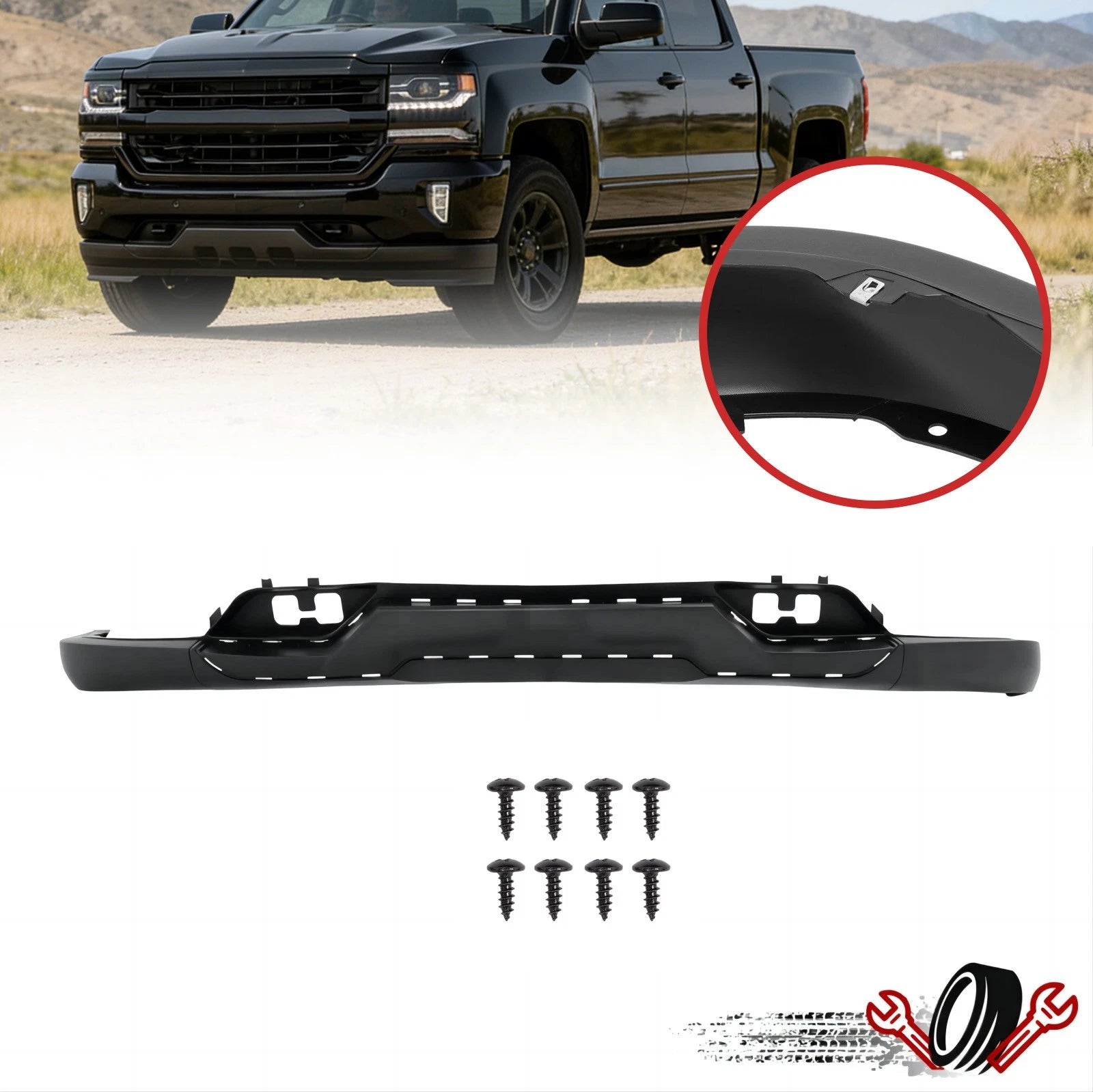 Front Bumper Valance for Chevy Silverado 1500 (2016–2019) Z71