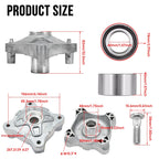 Front & Rear Wheel Hubs & Bearings for Polaris RZR-800 (2008–2014)