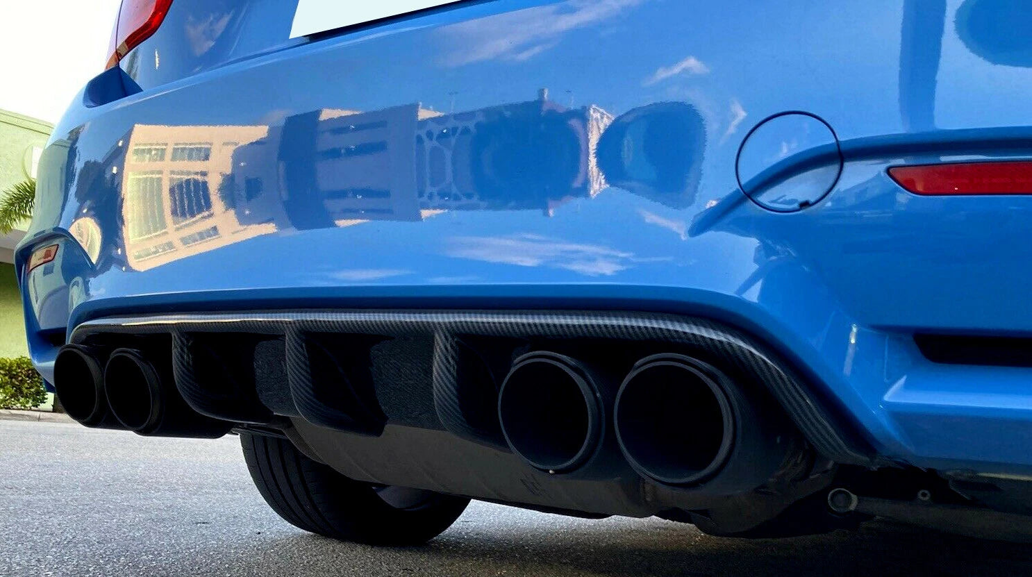 Carbon Fiber Rear Bumper Diffuser for BMW M3 M4 (2015–2018)