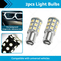2X 12V BA15D LED White 27 SMD 5050 for Caravan Car Auto Indicator