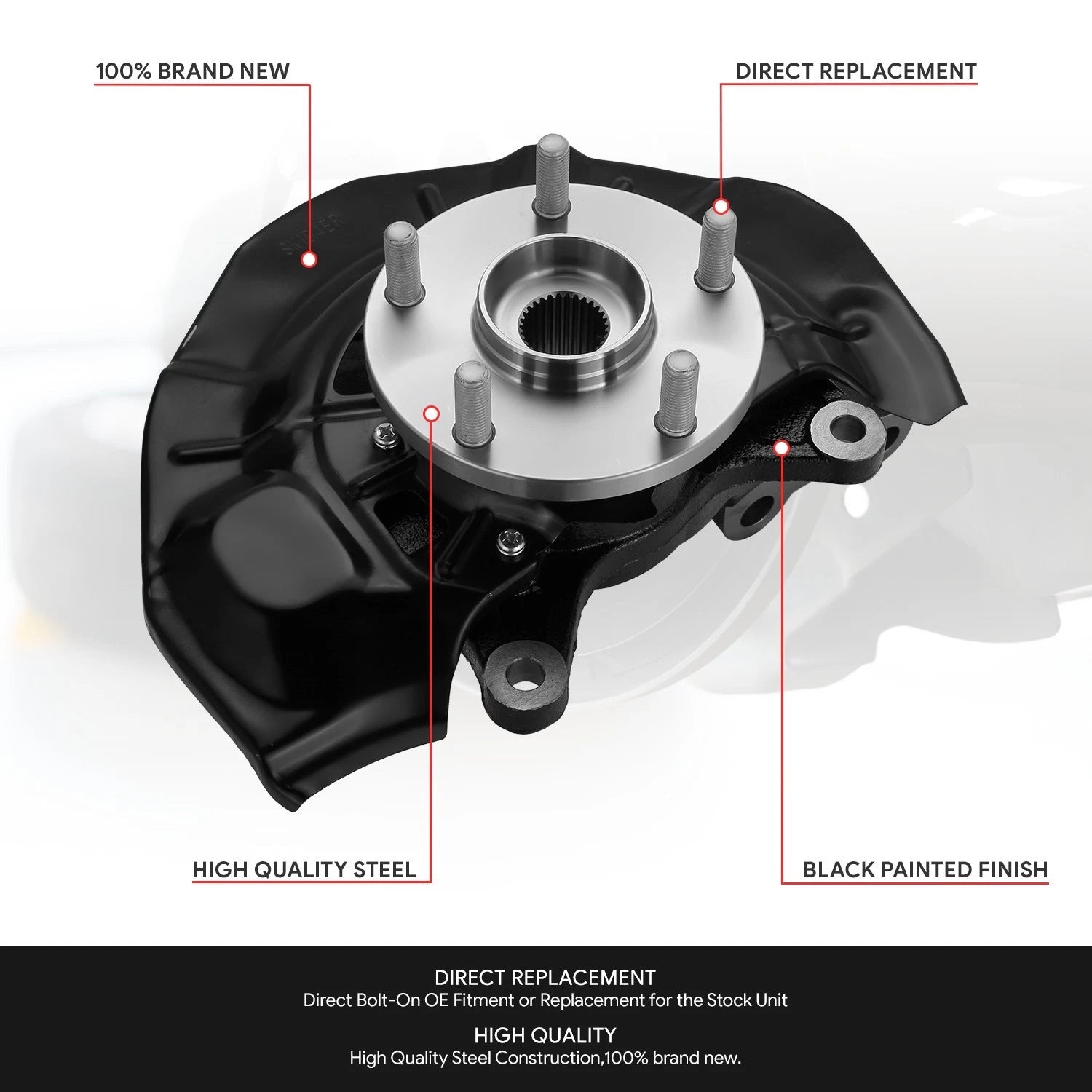 Loaded Wheel Bearing Knuckle for Lexus ES350, Toyota Camry (2007–2012)