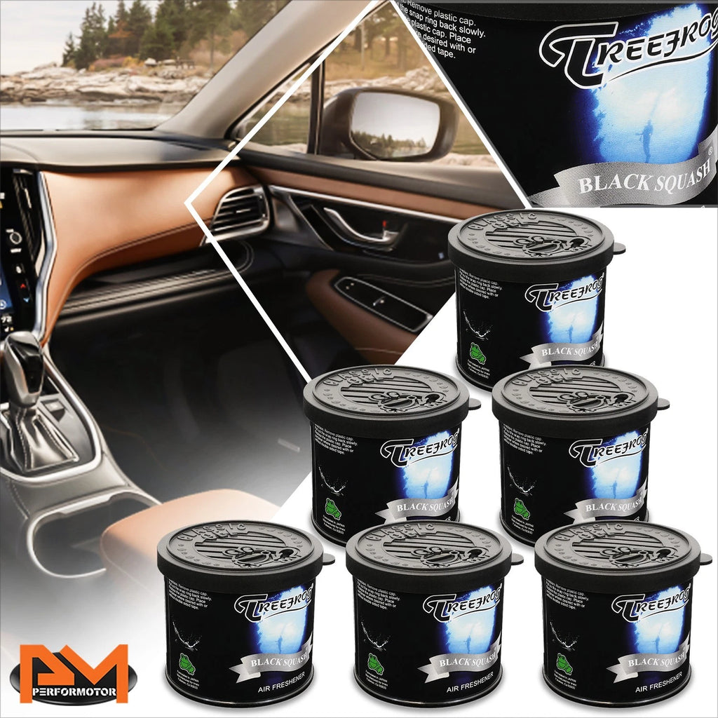 6x Treefrog Black Squash Scent Air Freshener for Car (Room/Car)