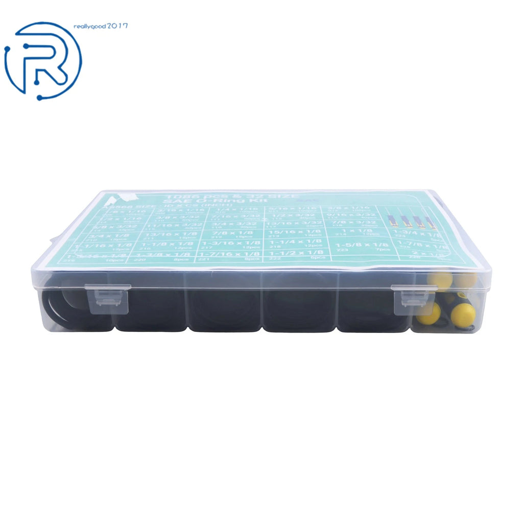 32 Size SAE O Ring Assortment Kit for (1086 Pcs)