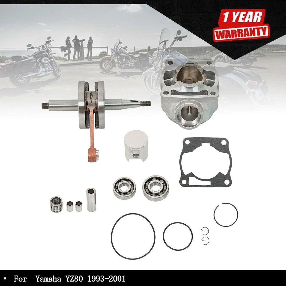 Engine Cylinder Piston Crankshaft Rebuild Kit for Yamaha YZ80 (1993–2001)