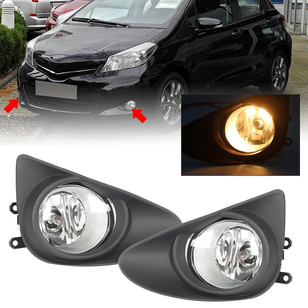 Set of 2 Fog Lamps Assembly for Toyota Yaris Hatchback (2012–2014)