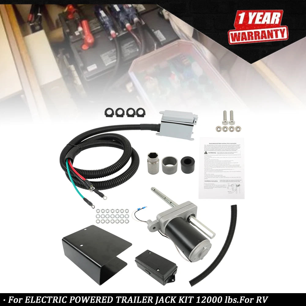 Electric Powered Trailer Jack Kit for RV (12000 lbs)