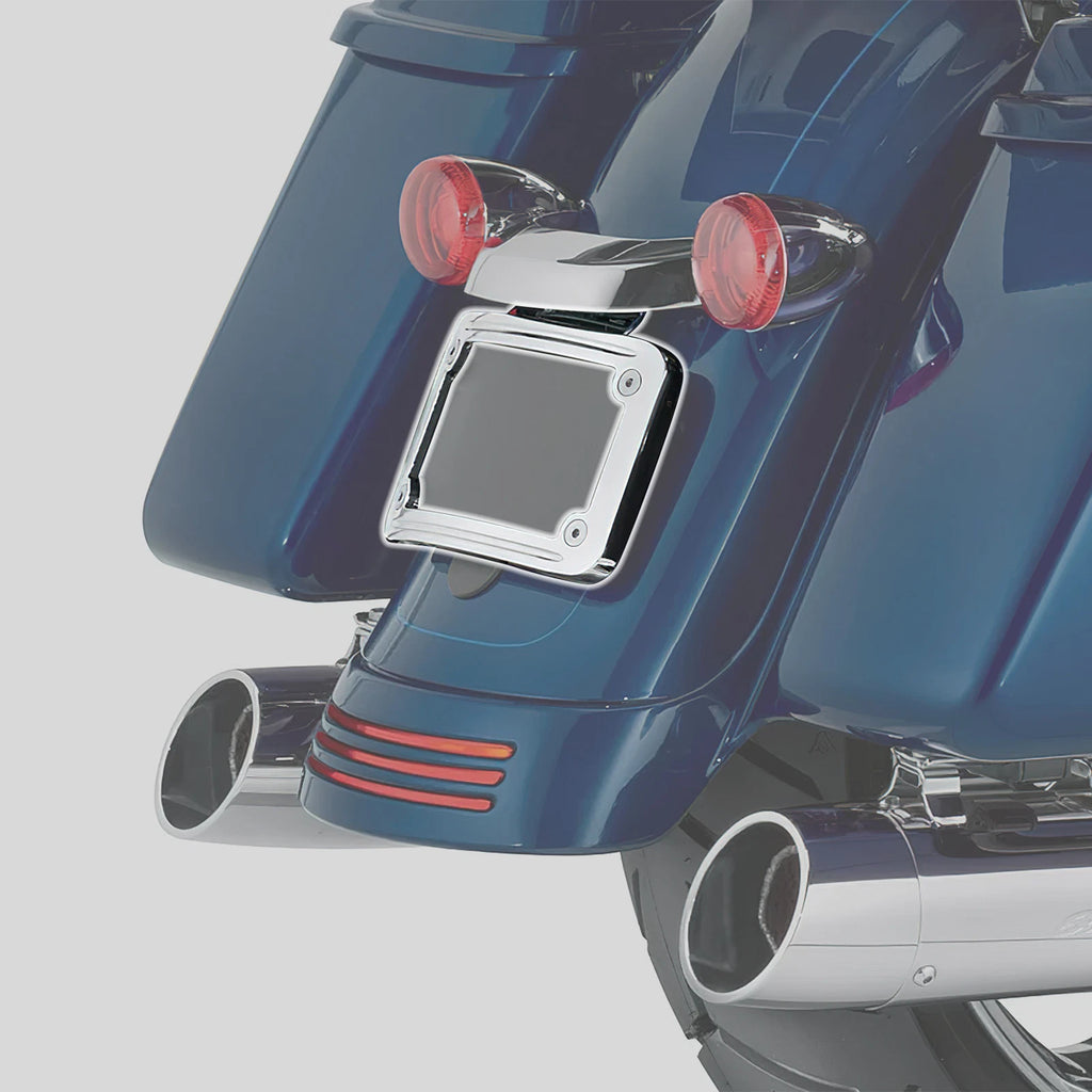 Curved License Plate Frame with LED Light for Harley Touring (2014–2023)