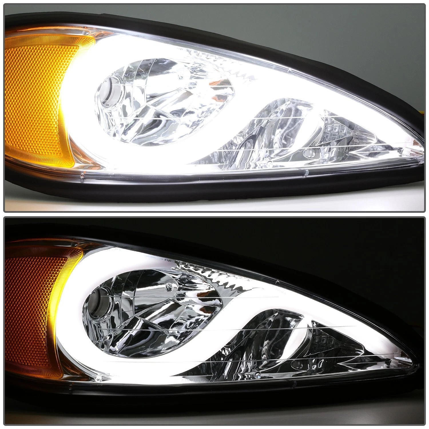 LED DRL for Pontiac Grand Am (1999–2005) Chrome Housing Amber Side Lamp