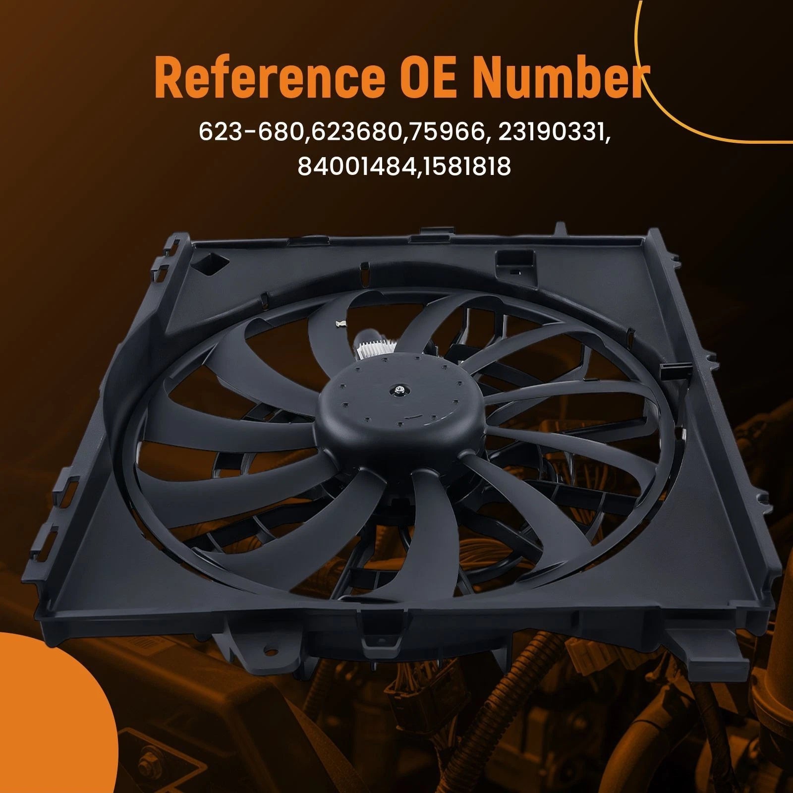 Electric Fan 240W for Cadillac CTS 2.0L 3.6L (2014–2015) 23190331