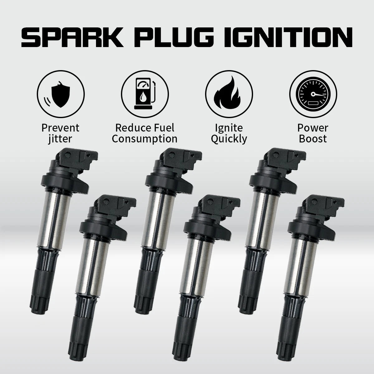 Set of 6 Ignition Coils for BMW 325i 328i 330i 530i X3 X5 X6 (2006–2013) UF515 UF522
