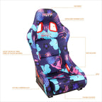 NRG FRP-303-PINA Fixed Back Bucket Seat for Universal Fit (2010–2023)