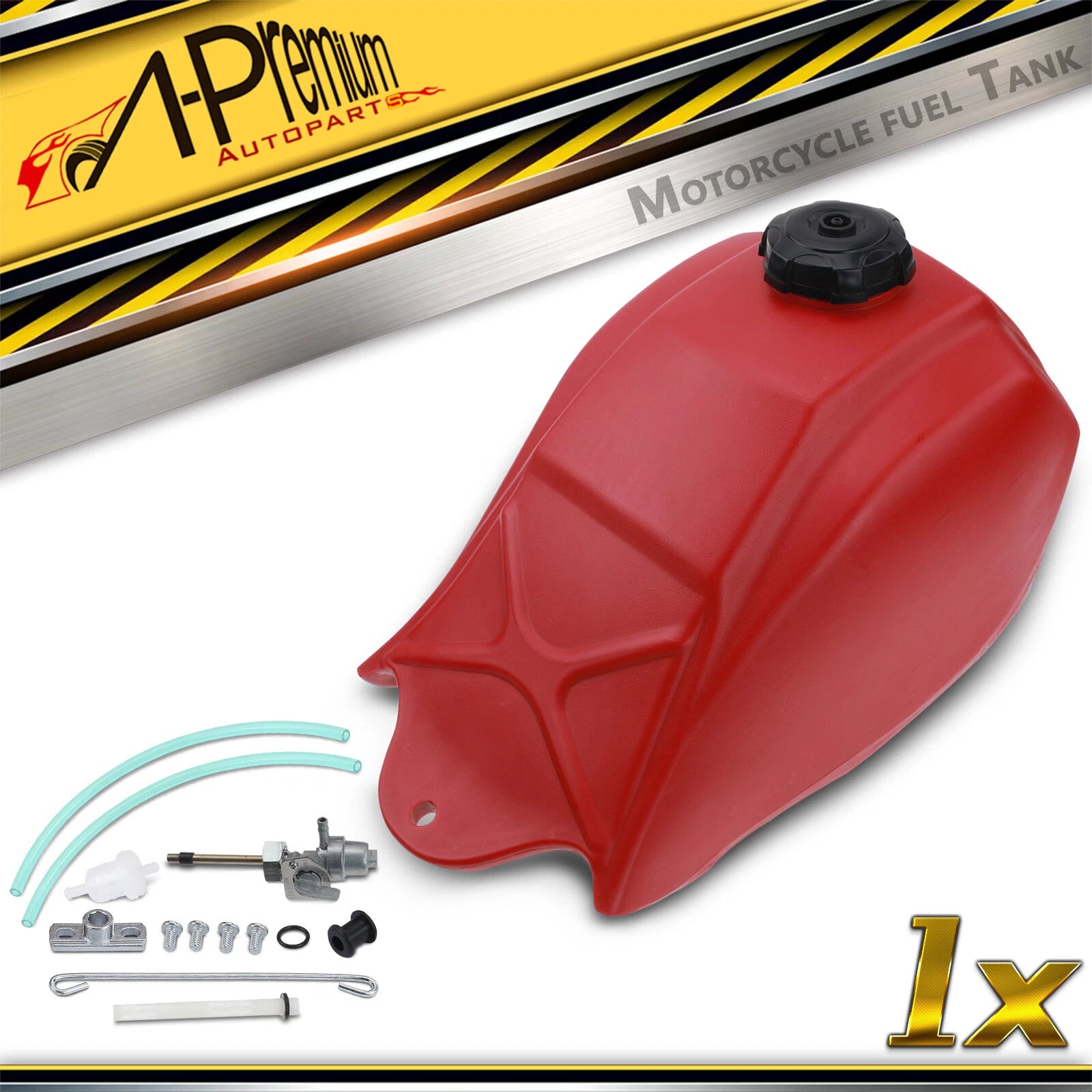 Red Fuel Tank Petcock with Cap for Honda ATC250SX (1985–1987)