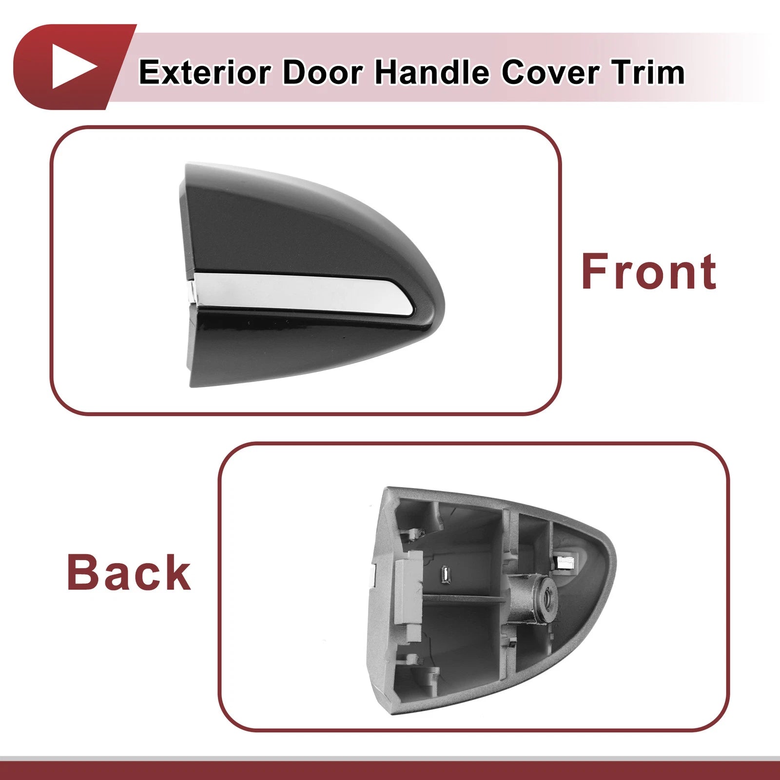 Exterior Door Handle Cover Trim for Toyota Corolla (2014–2018) Grey