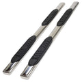 Polished 5in Oval Straight w/2 Pads Step Nerf Bar for 10-19 Ram HD Extended Crew