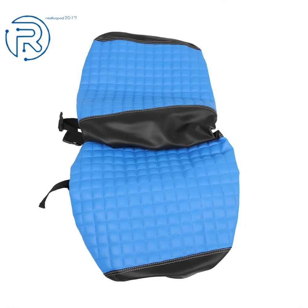 Set of 2 Blue Vinyl Front Seat Covers for Club Car DS