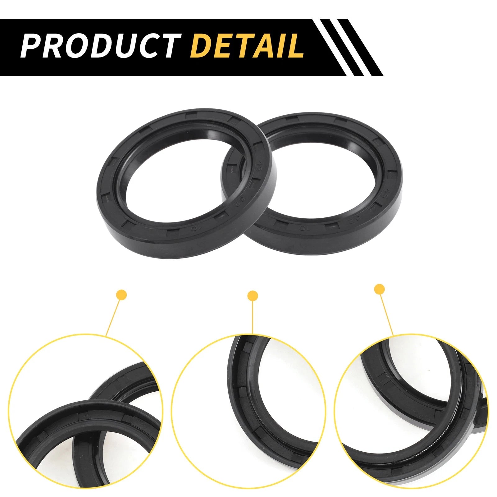 Set of 5 Oil Seal Rotary Shaft Seal NBR Rubber 45x62x10mm