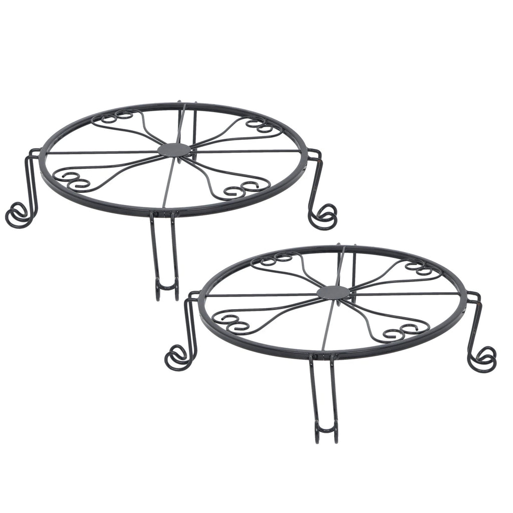 2X Round Wrought Iron Plant Stand for Flower Planters