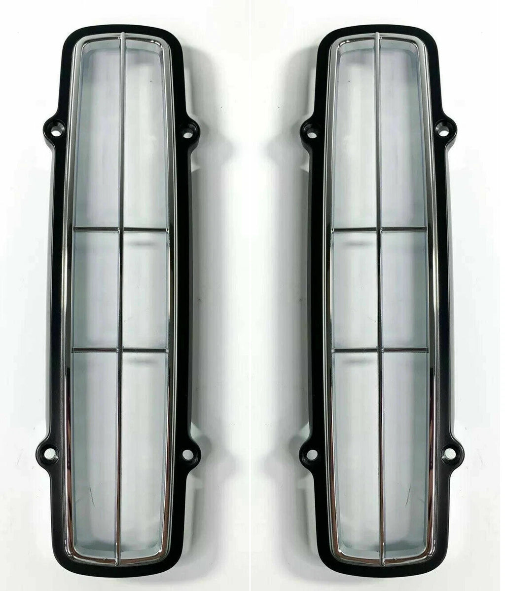 Tail Light Lamp Bezels Chrome Pair for Chevrolet Monte Carlo (1970–1972)