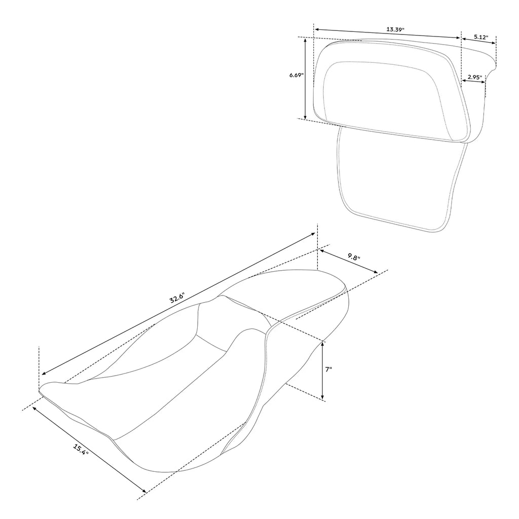 Driver Passenger Seat & Backrest for Harley Electra Glide (2014–2023)