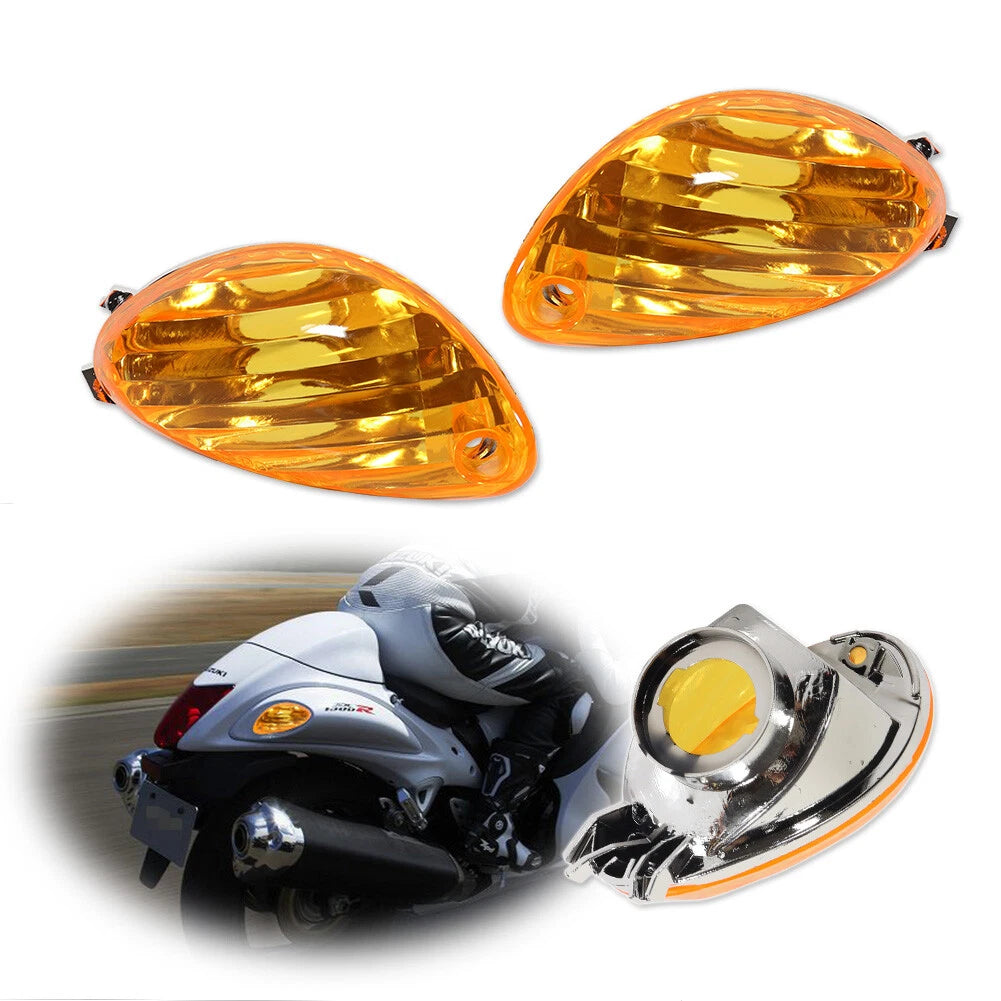 2X Rear Turn Signal Lights for Suzuki Hayabusa GSX1300R (2008–2020) Amber