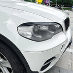 Pair of Gloss Black Headlight Eye Lids for BMW X5 E70 (2008–2013)