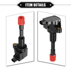 Set of 4 Ignition Coils for Honda Civic L4 1.3L (2003–2010) 30521-PWA-003