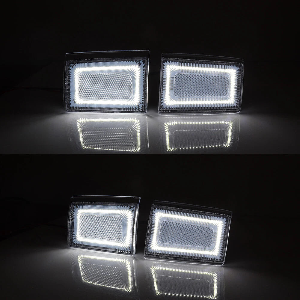 Clear White LED Side Marker Lights for Chevrolet C/K 1500 2500 3500 (1988–1993)