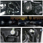 Smoked Lens Euro-Spec E-Code Headlight w/Fog Lamp for VW Jetta MK4 (1999–2005)