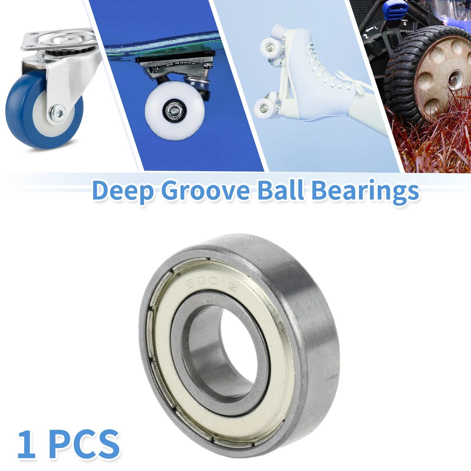 6001ZZ Deep Groove Ball Bearing for Scooter Skateboard Wheel (12x28x8mm)