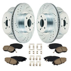 Front & Rear Drilled Rotors Ceramic Brake Pads for Subaru Impreza (2008-2011)