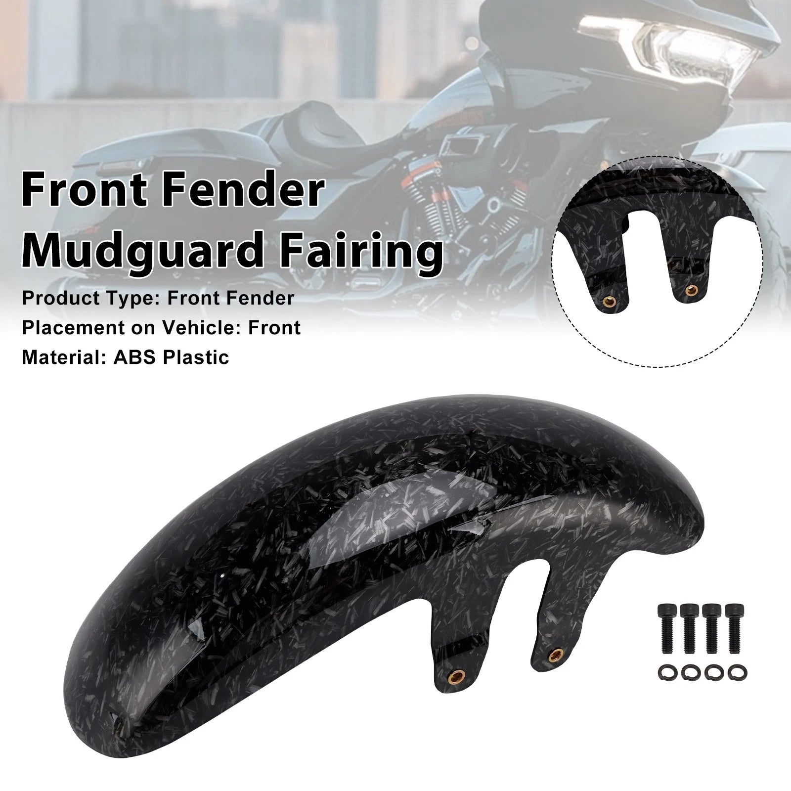 Front Fender Mudguard Fairing for Harley Touring CVO Road Glide/Street Glide (2023–2025)