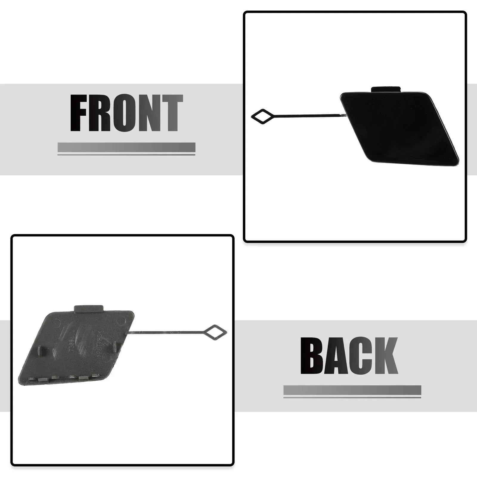 Front Bumper Tow Hook Cover for BMW 5 Series F10 F11 528i 535d 535i Black