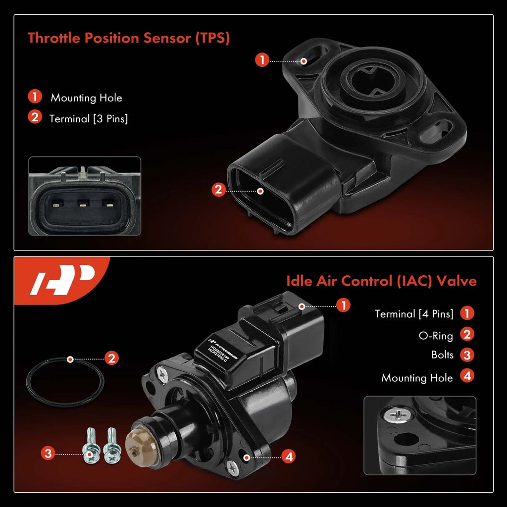 2X Idle Air Control Valve & Throttle Position Sensor for Chevrolet