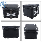 45L Hard Trunk for Motorcycle with Backrest and Mounting Plate (Universal)