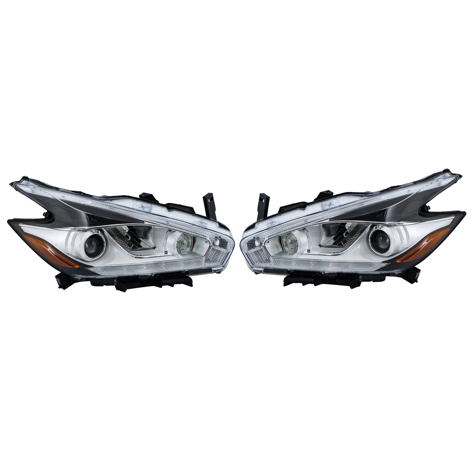 Set of 2 Headlights for Nissan Murano (2015–2018) Clear Replacement