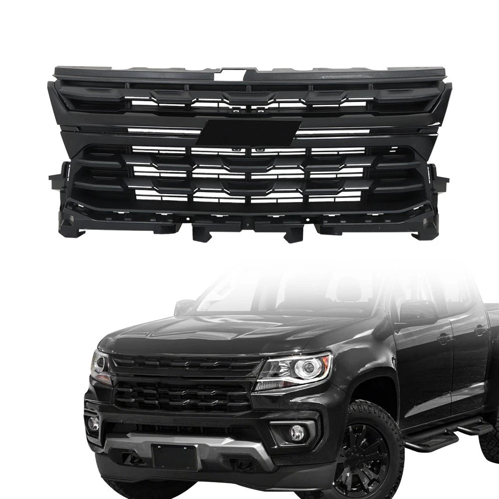 Gloss Black Front Upper Grille for Chevrolet Colorado (2021-2022)
