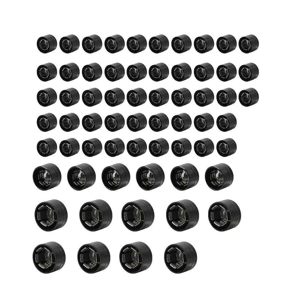 63X Black Engine Topper Screw Bolt Cap Kit for Harley Twin Cam Softail (2000-2006)