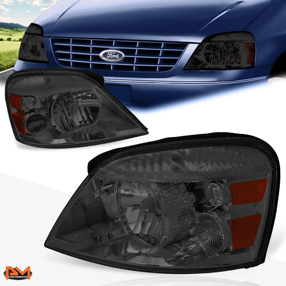 Smoked Lens Amber Side Corner Headlight for Ford Freestar (2004–2007)