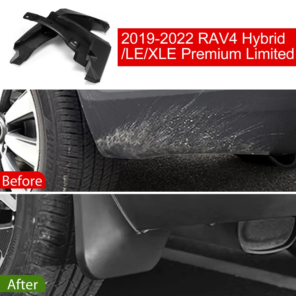 Molded Mud Flaps Splash Guards for Toyota RAV4 2.5L (2019-2025)