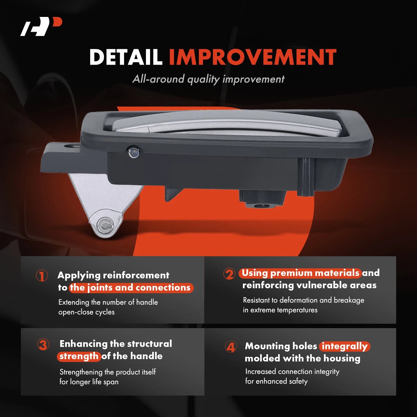 2X Interior Door Handle for Dodge Durango Dakota (2004-2009)