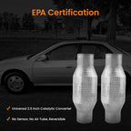 2.5 Inch Stainless Steel Catalytic Converter for Universal Fitment