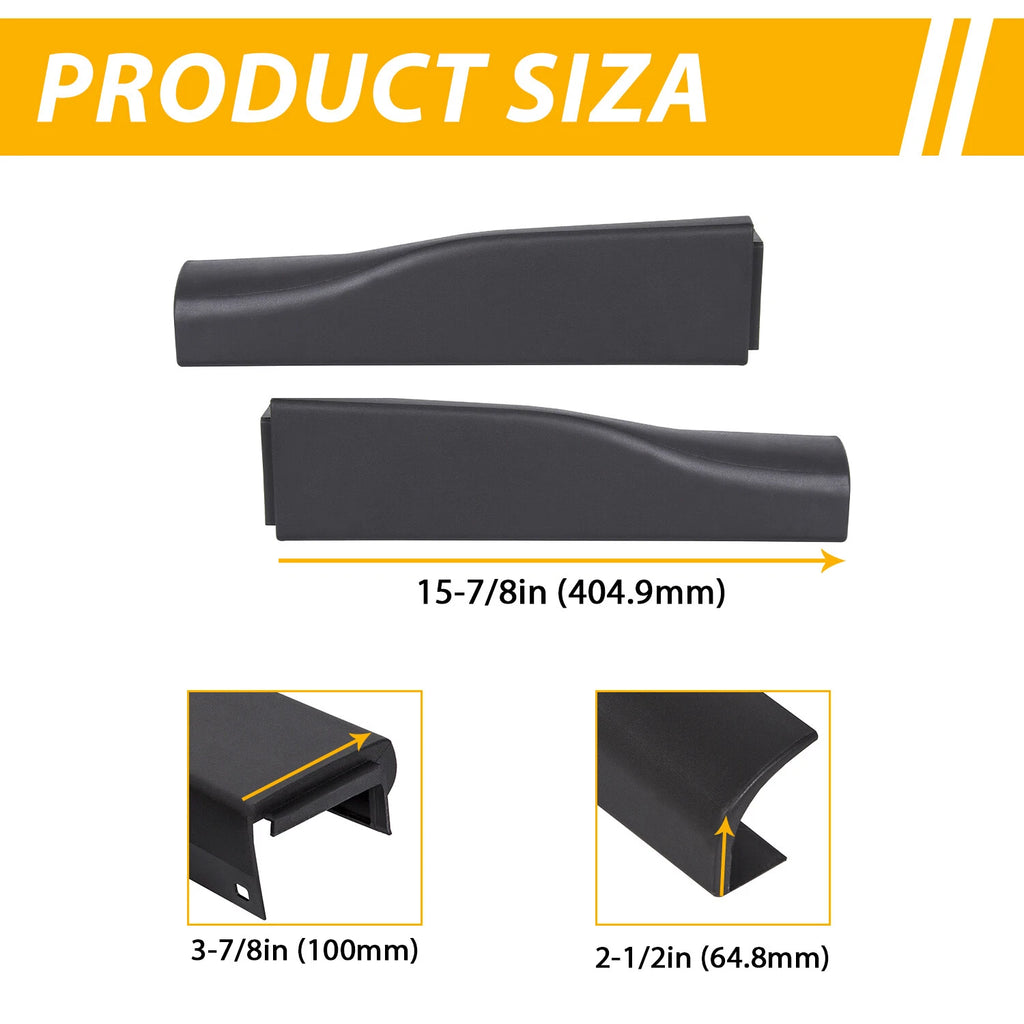 Set of 2 Tailgate End Cap Molding Trim for Ford F250 F350 (2008–2016)