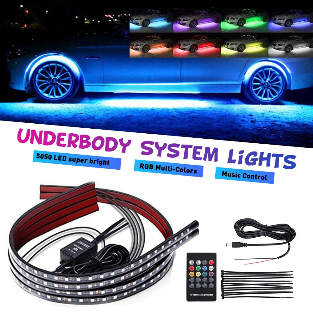 RGB LED Strip Underbody Light Kit for Universal Vehicles (2010–2023)