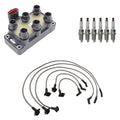 Set of 6 Denso Ignition Coil Wires & NGK Platinum Spark Plugs for Mustang (1994–2004)