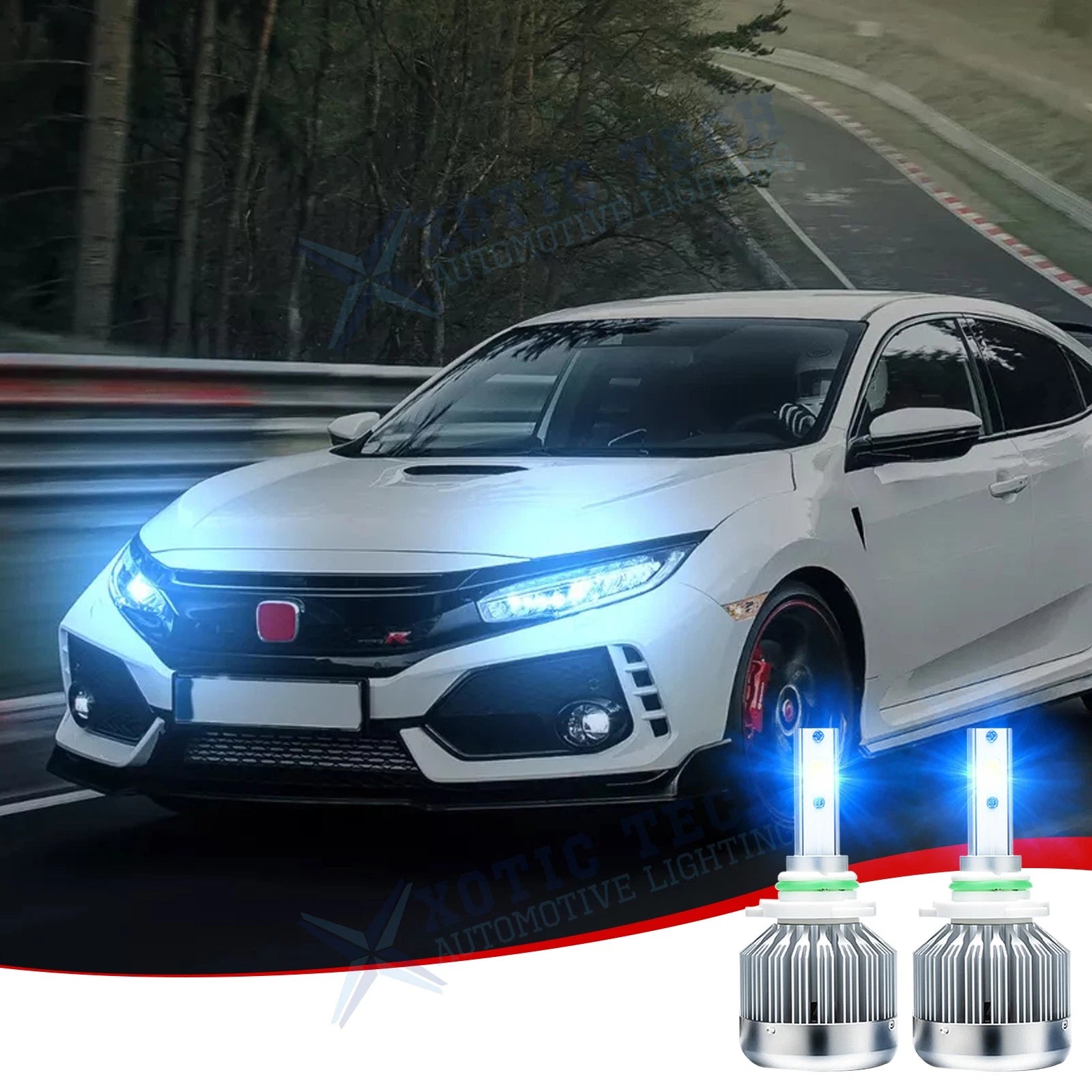 Ice Blue COB Low Beam Headlight Bulbs Kit for Honda Civic (2006–2015)