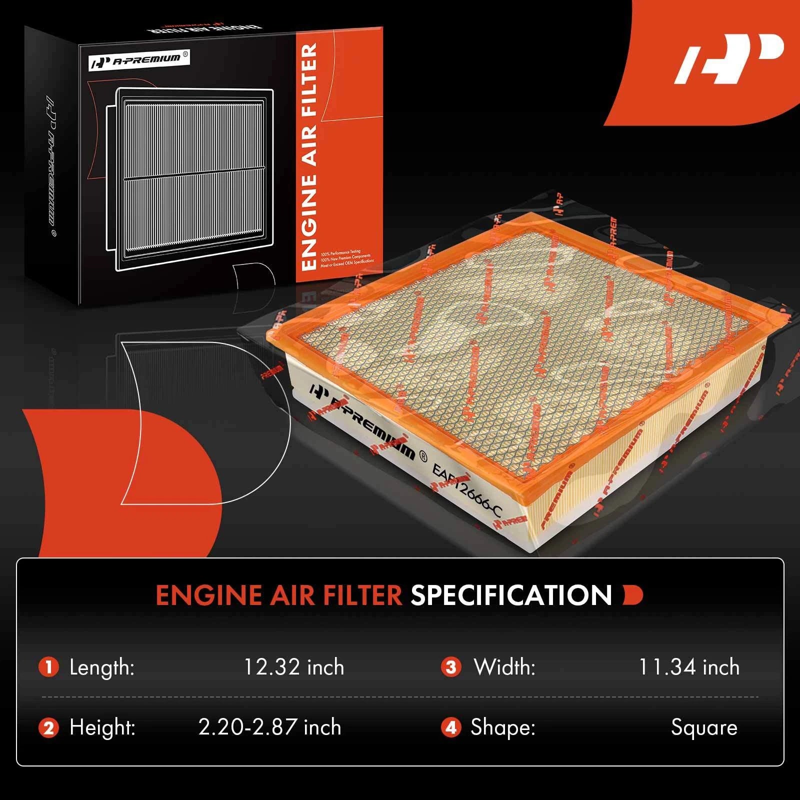 2X Engine Air Filter for Ford F-250 F-350 Super Duty (2020–2023)