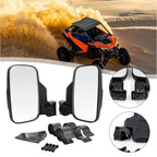 Adjustable UTV Side Mirrors for Offroad Vehicles (Comprehensive Kit)